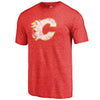 Calgary Flames Throwback Logo 1980-1981 Tri-Blend T-Shirt