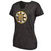 Boston Bruins Women's Throwback Logo 1989-1990 Tri-Blend T-Shirt