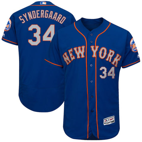 Noah Syndergaard New York Mets Majestic 2017 Alternate Authentic Collection Flex Base Jersey/Gray