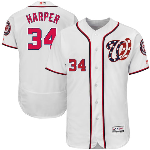 Bryce Harper Washington Nationals Majestic 2017 Flex Base Authentic Jersey - White