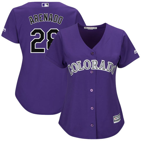 Nolan Arenado Colorado Rockies Majestic Women's Alternate Cool Base Player Replica Jersey