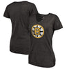 Boston Bruins Women's Throwback Logo 1989-1990 Tri-Blend T-Shirt