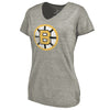 Boston Bruins Women's Throwback Logo 1989-1990 Tri-Blend T-Shirt
