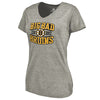 Boston Bruins Women's Hometown Collection Big Bad Bruins Tri-Blend V-Neck T-Shirt - Ash