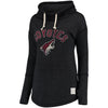 Arizona Coyotes Original Retro Brand Women's Funnel Neck Fleece Pullover Sweatshirt - Black