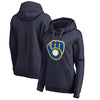 Milwaukee Brewers Women's Plus Sizes Primary Logo Pullover Hoodie