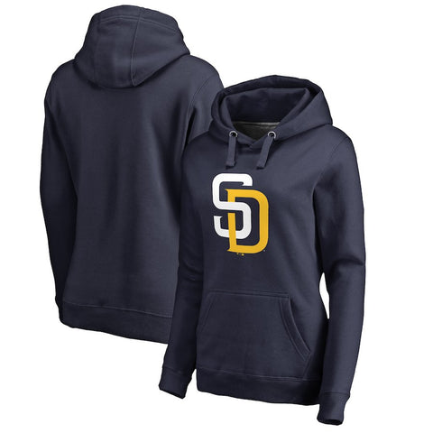 San Diego Padres Women's Plus Sizes Primary Logo Pullover Hoodie