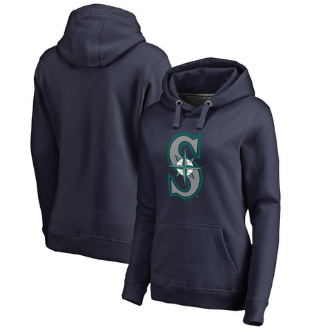 Seattle Mariners Women's Plus Sizes Primary Logo Pullover Hoodie