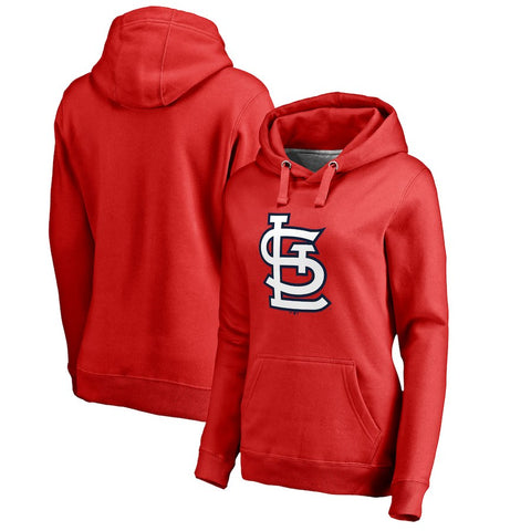 St. Louis Cardinals Women's Plus Sizes Primary Logo Pullover Hoodie