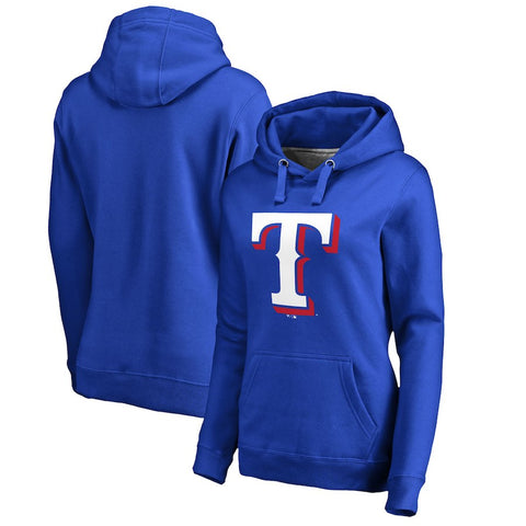 Texas Rangers Women's Plus Sizes Primary Logo Pullover Hoodie