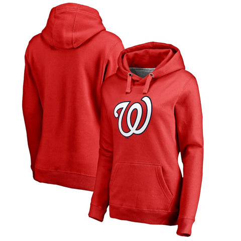 Washington Nationals Women's Plus Sizes Primary Logo Pullover Hoodie