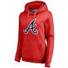 Atlanta Braves Women's Plus Sizes Primary Team Logo Pullover Hoodie - Red