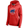 Chicago Cubs Women's Plus Sizes Primary Team Logo Pullover Hoodie - Red