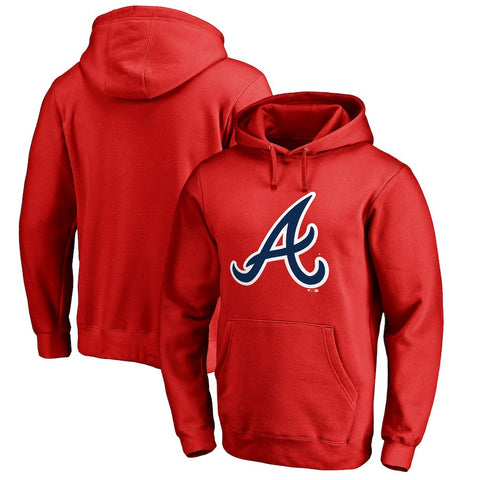 Atlanta Braves Big & Tall Primary Team Logo Pullover Hoodie - Red