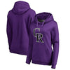 Colorado Rockies Women's Plus Sizes Primary Team Logo Pullover Hoodie - Purple