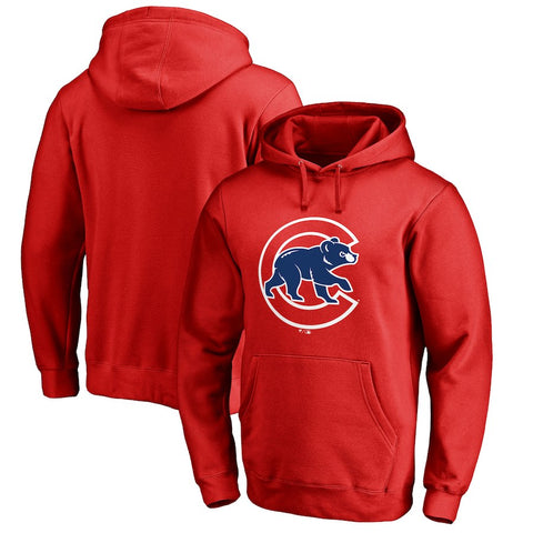 Chicago Cubs Big & Tall Primary Team Logo Pullover Hoodie - Red