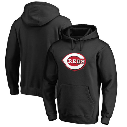 Cincinnati Reds Big & Tall Primary Team Logo Pullover Hoodie - Black