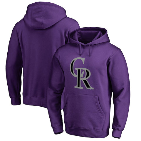 Colorado Rockies Big & Tall Primary Team Logo Pullover Hoodie - Purple
