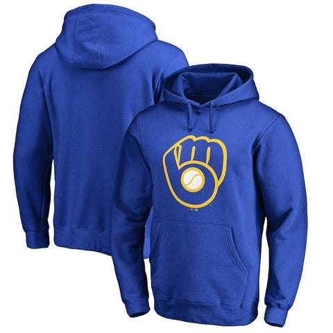 Milwaukee Brewers Big & Tall Primary Team Logo Pullover Hoodie - Royal