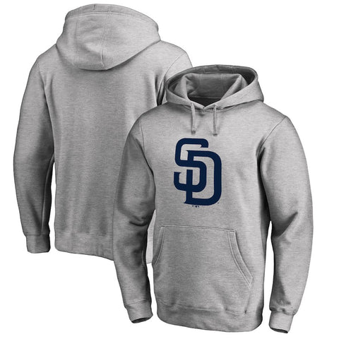 San Diego Padres Big & Tall Primary Team Logo Pullover Hoodie - Ash