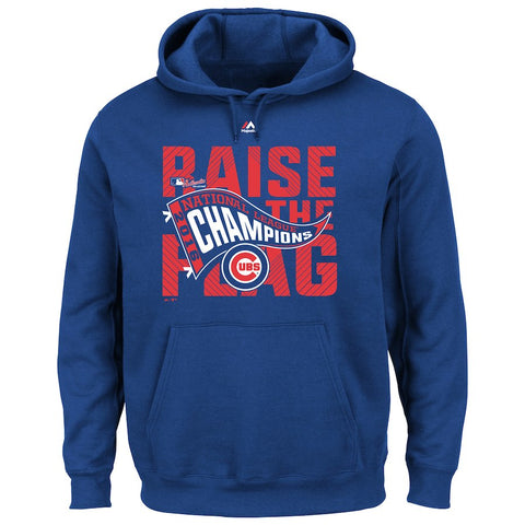 Chicago Cubs Majestic 2016 National League Champions Big & Tall Locker Room Pullover Hoodie - Royal