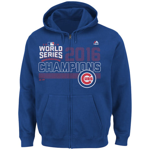 Chicago Cubs Majestic 2016 World Series Champions Fierce Favorite Full-Zip Hoodie - Royal