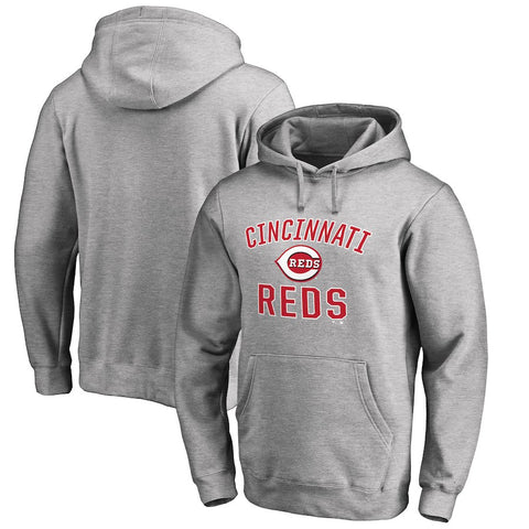 Cincinnati Reds Big & Tall Victory Arch Pullover Hoodie- Ash