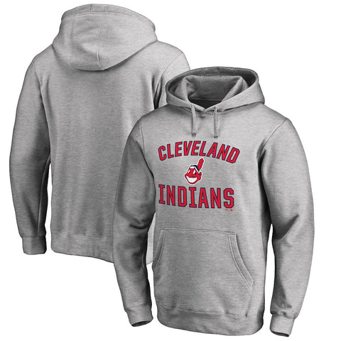 Cleveland Indians Big & Tall Victory Arch Pullover Hoodie- Ash