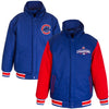 Chicago Cubs JH Design Toddler 2016 World Series Champions Polytwill Reversible Hooded Jacket - Royal/Red