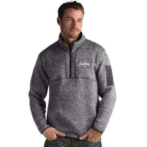 Chicago Cubs Antigua 2016 World Series Champions Fortune Half-Zip Jacket - Heathered Charcoal