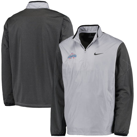 Chicago Cubs Golf 2016 World Series Champions Shield Half-Zip Pullover Jacket - Gray/Silver