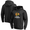 Chicago Blackhawks Big & Tall Team Lockup Pullover Hoodie - Black