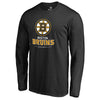 Boston Bruins Big & Tall Team Lockup Long Sleeve T-Shirt - Black