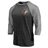 Arizona Coyotes   Refresh Shift 3/4-Sleeve Raglan T-Shirt - Black/Heathered Gray