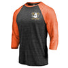 Anaheim Ducks   Refresh Shift 3/4-Sleeve Raglan T-Shirt - Black/Orange