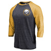 Buffalo Sabres   Refresh Shift 3/4-Sleeve Raglan T-Shirt - Navy/Gold
