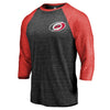 Carolina Hurricanes   Refresh Shift 3/4-Sleeve Raglan T-Shirt - Black/Red