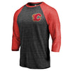 Calgary Flames   Refresh Shift 3/4-Sleeve Raglan T-Shirt - Black/Red
