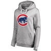 Chicago Cubs Women's Primary Logo Pullover Hoodie - Heather Gray