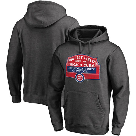 Chicago Cubs   2016 World Series Champions Sign Pullover Hoodie - Charcoal