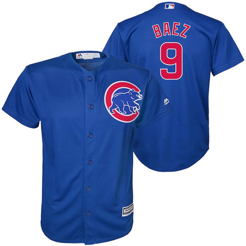 Javier Baez Chicago Cubs Majestic Youth Alternate Official Cool Base Player Jersey - Royal