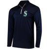 Seattle Mariners   Overtime Buzzer Quarter-Zip Pullover Jacket - Navy