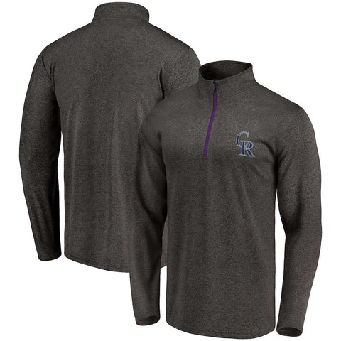 Colorado Rockies   Overtime Buzzer Quarter-Zip Pullover Jacket - Black