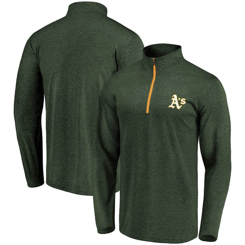 Oakland Athletics   Overtime Buzzer Quarter-Zip Pullover Jacket - Green
