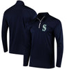 Seattle Mariners   Overtime Buzzer Quarter-Zip Pullover Jacket - Navy