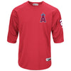 Mike Trout Los Angeles Angels Majestic Authentic Collection On-Field 3/4-Sleeve Player Batting Practice Jersey - Red