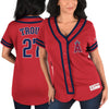 Mike Trout Los Angeles Angels Majestic Women's Absolute Victory Fashion Player Jersey - Red/Navy