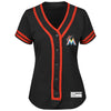 Miami Marlins Majestic Women's Fashion Absolute Victory Cool Base Team Jersey - Black/Orange