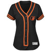 Baltimore Orioles Majestic Women's Fashion Absolute Victory Cool Base Team Jersey - Black/Orange