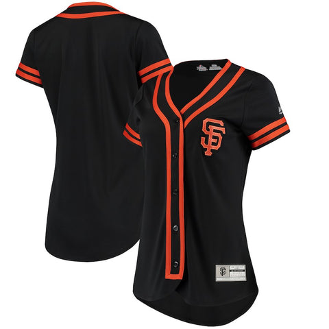 San Francisco Giants Majestic Women's Absolute Victory Fashion Team Jersey - Black/Orange